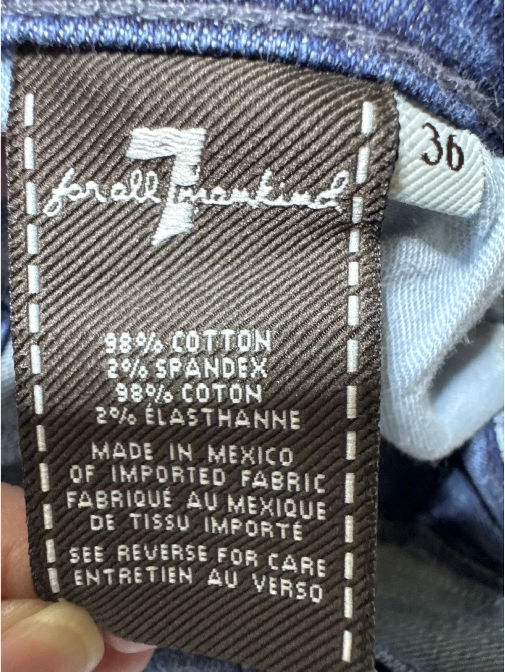 7 For All Mankind Relaxed Fit Denim Jeans Size 36 - Comfy &